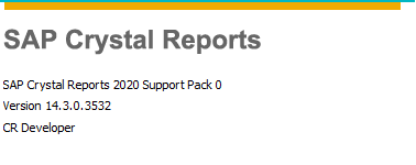Crystal Reports 2020